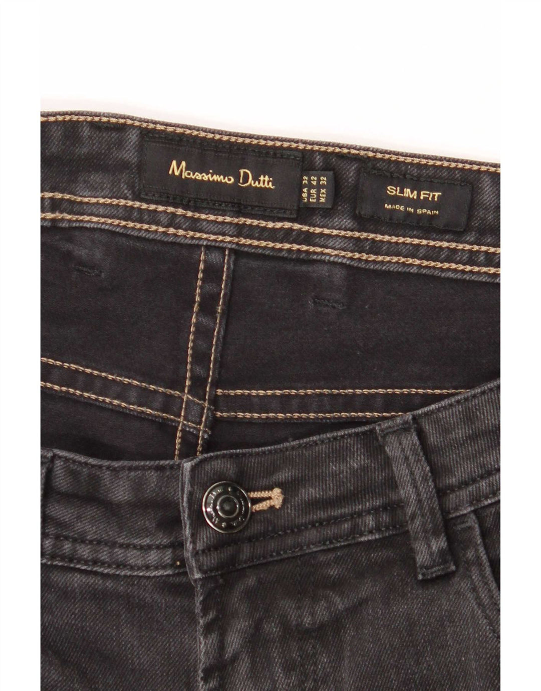 Jeansy męskie Massimo Dutti EU 42 Large W32 L30 Szara bawełna