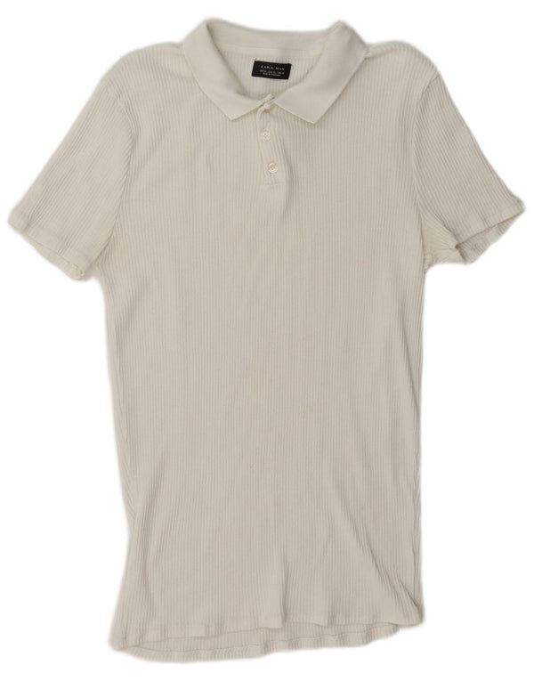 Męska koszulka polo XL Zara w kolorze białym