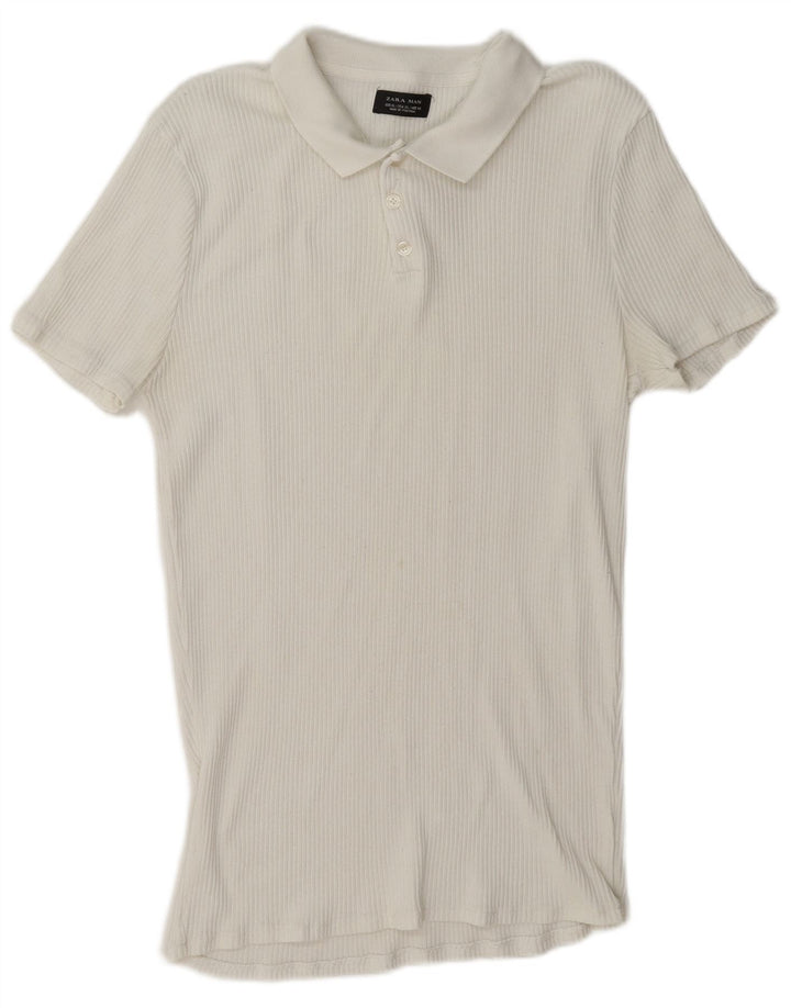 Męska koszulka polo XL Zara w kolorze białym