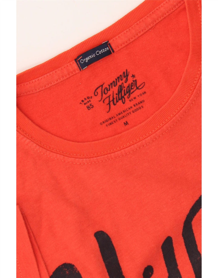 Męski T-shirt Tommy Hilfiger z grafiką, średni pomarańczowy