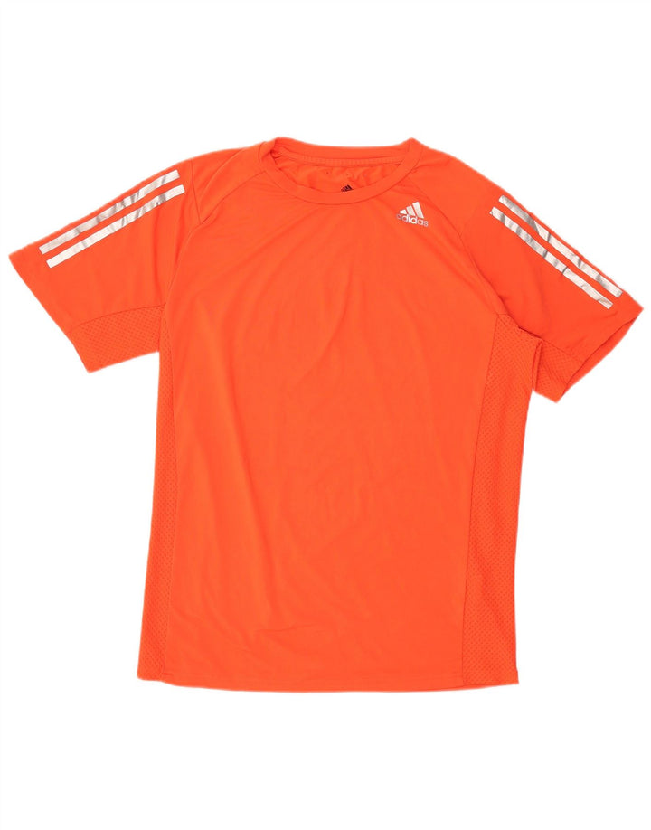 Męska koszulka Adidas Climacool z grafiką, mała, pomarańczowa, poliestrowa
