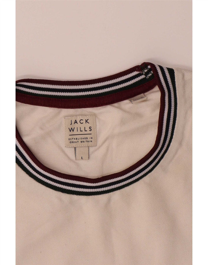 T-shirt męski Jack Wills, duży, biały, bawełniany