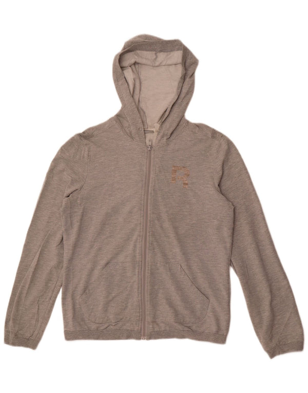 Damski sweter z kapturem i zamkiem Reebok UK 12/14 Średni szary, bawełniany