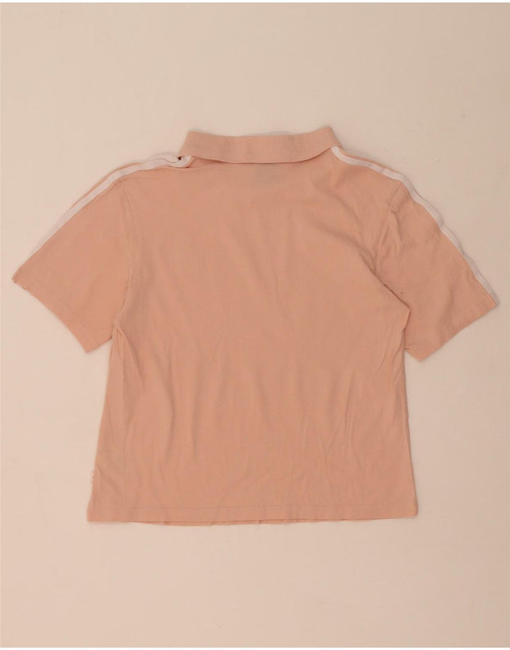Damska koszulka polo Adidas UK 12 Średnia różowa bawełna