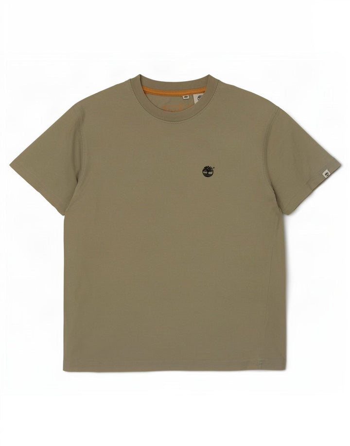 Męski T-shirt z grafiką Timberland, mały, bawełniany khaki