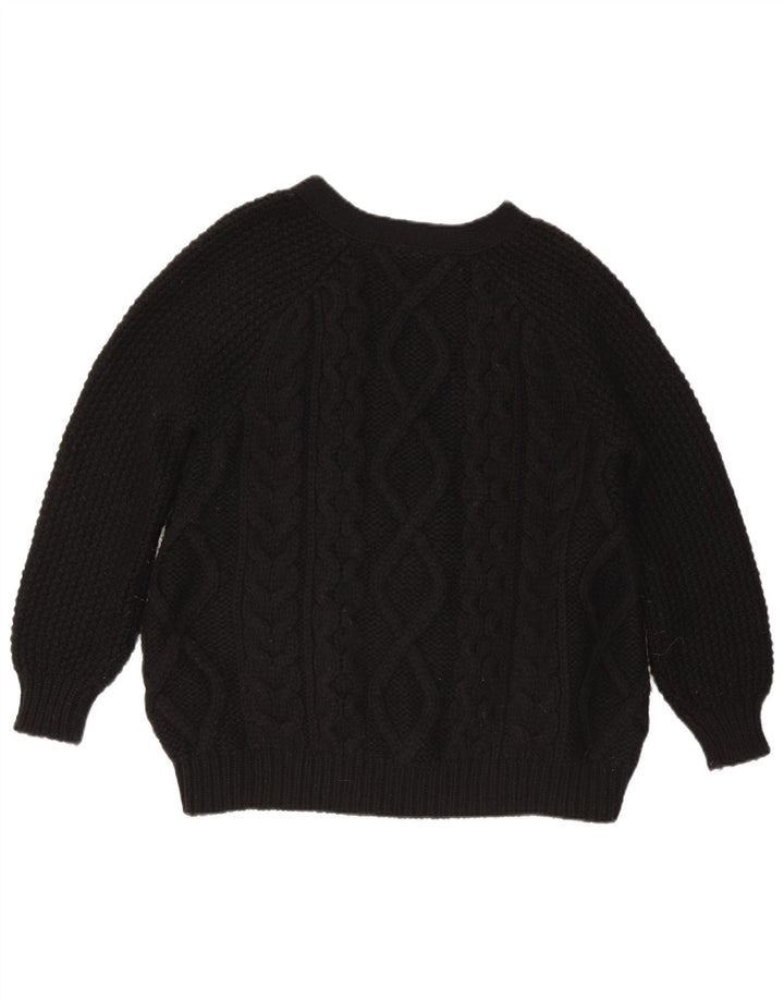 Sweter damski Stefanel UK 14, średnia czarna wełna