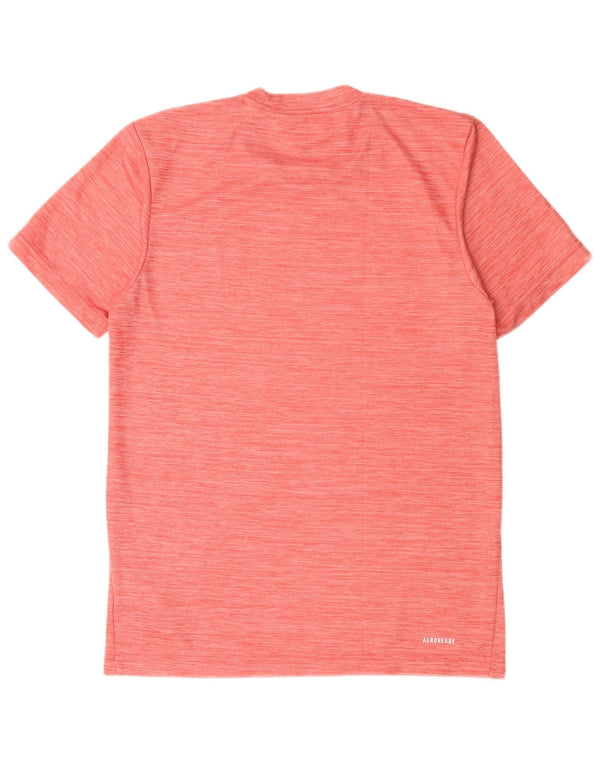 Adidas Męski T-shirt Aeroready Top, mały, różowy, nakrapiany poliester