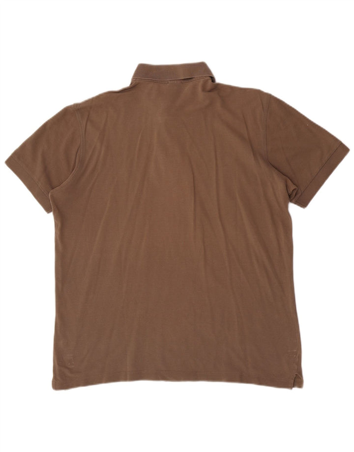 Męska koszulka polo Hugo Boss, mała, brązowa, bawełniana