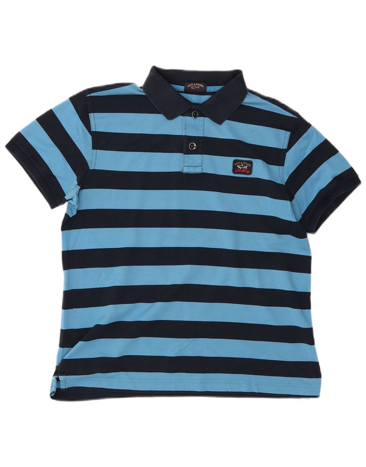 Męska koszulka polo Paul & Shark w średnie niebieskie paski