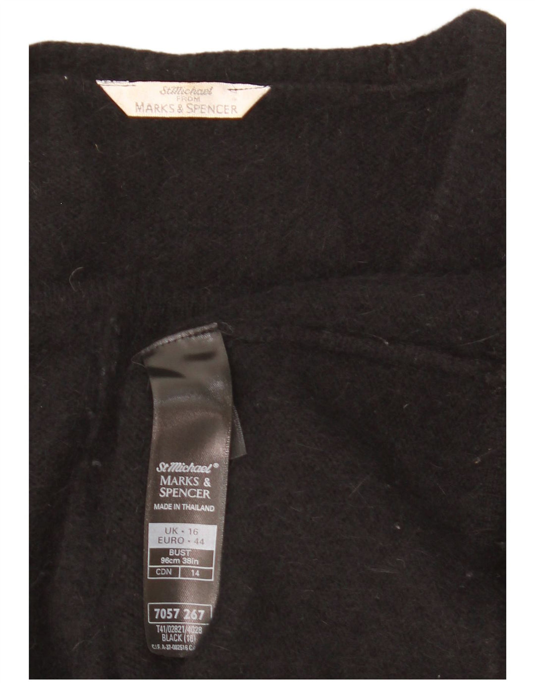 Sweter damski Marks & Spencer UK 16, duży, czarny Angora