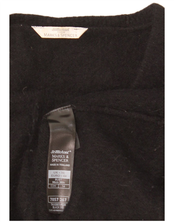 Sweter damski Marks & Spencer UK 16, duży, czarny Angora