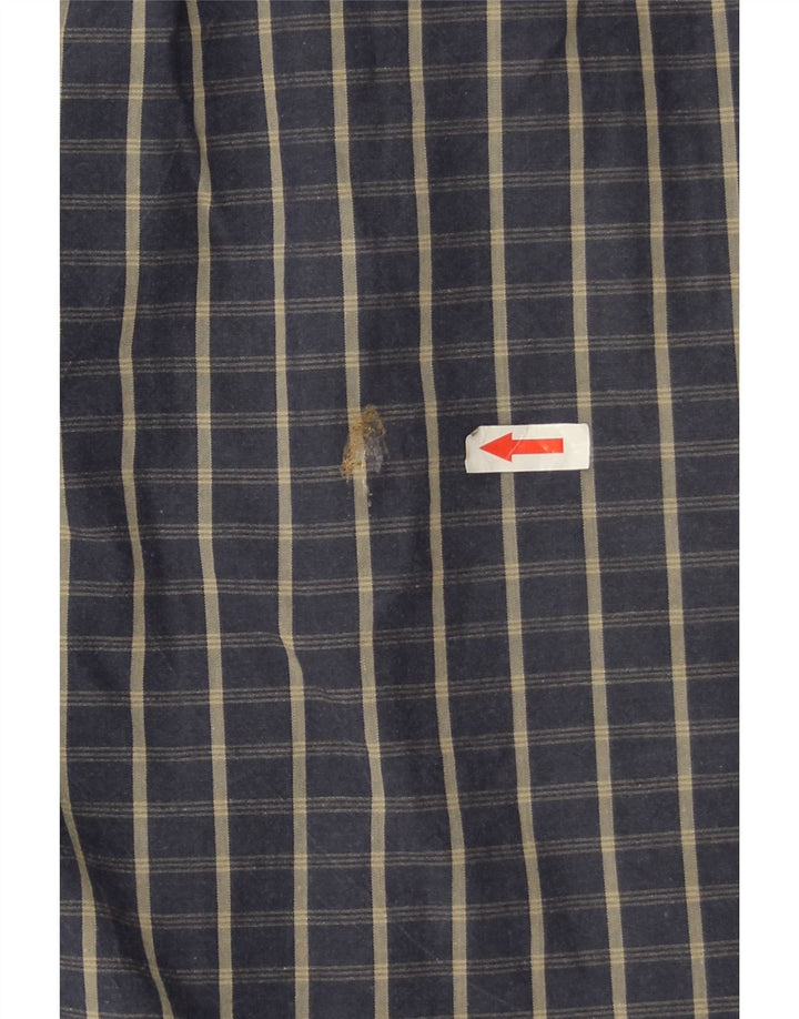 Męska koszula z krótkim rękawem Dickies, średnia, granatowa, bawełniana kratka