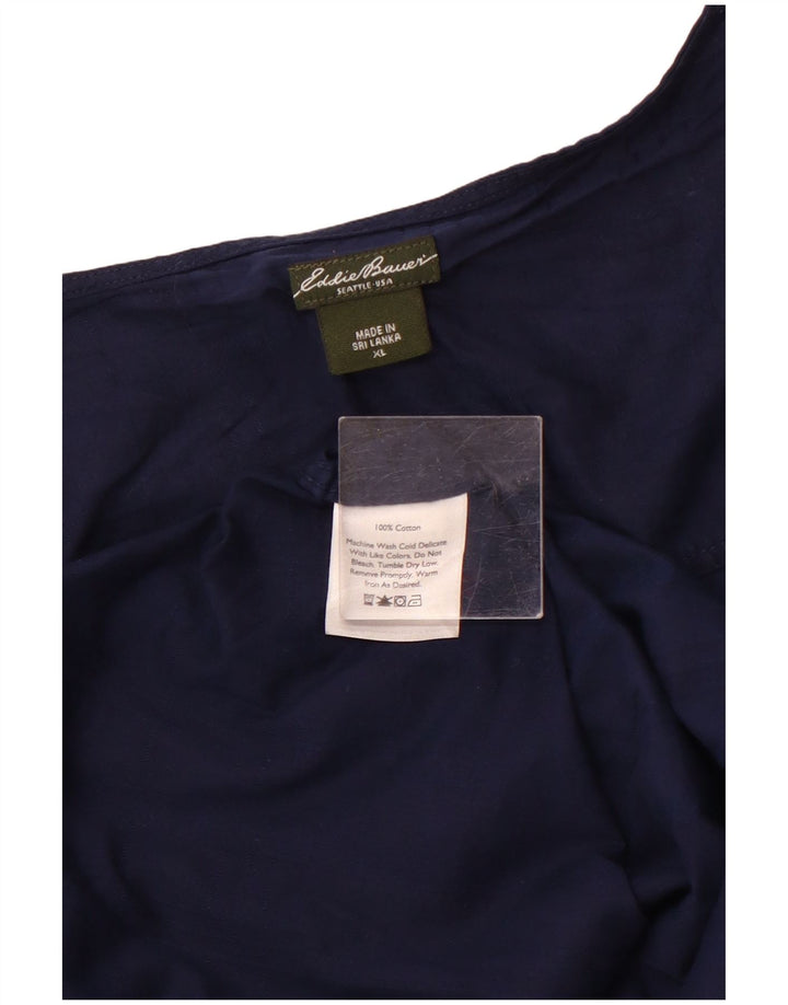 Bluzka damska EDDIE BAUER z rękawem 3/4, UK 18 XL, granatowa, bawełniana