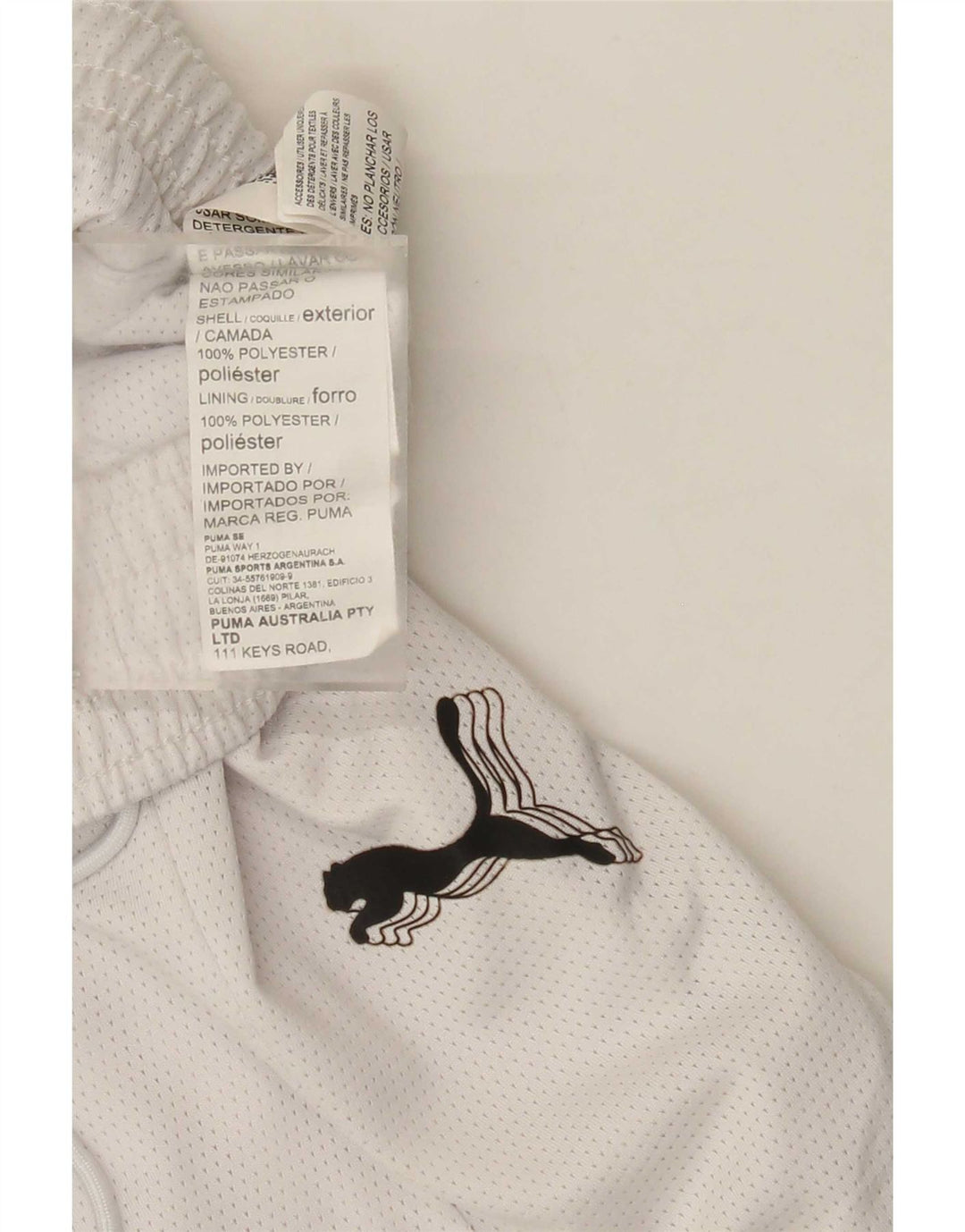 Damskie spodenki sportowe Puma UK 8, małe, białe, poliestrowe