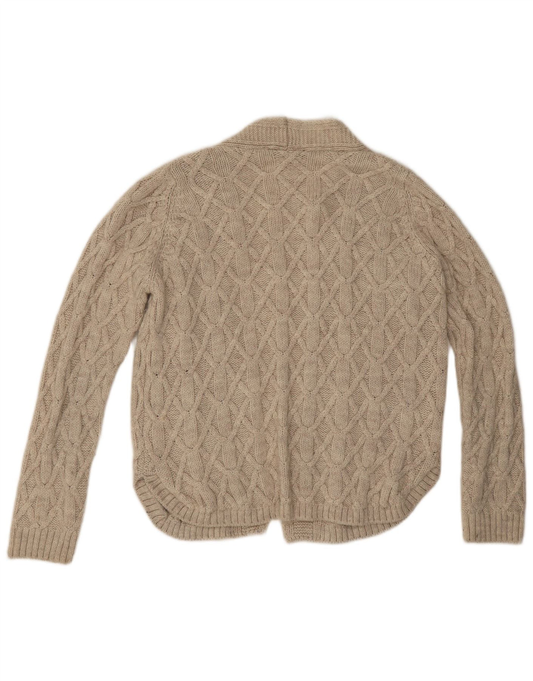 Marks & Spencer Damski sweter oversize z otwartym kardiganem, UK 12, średni beż