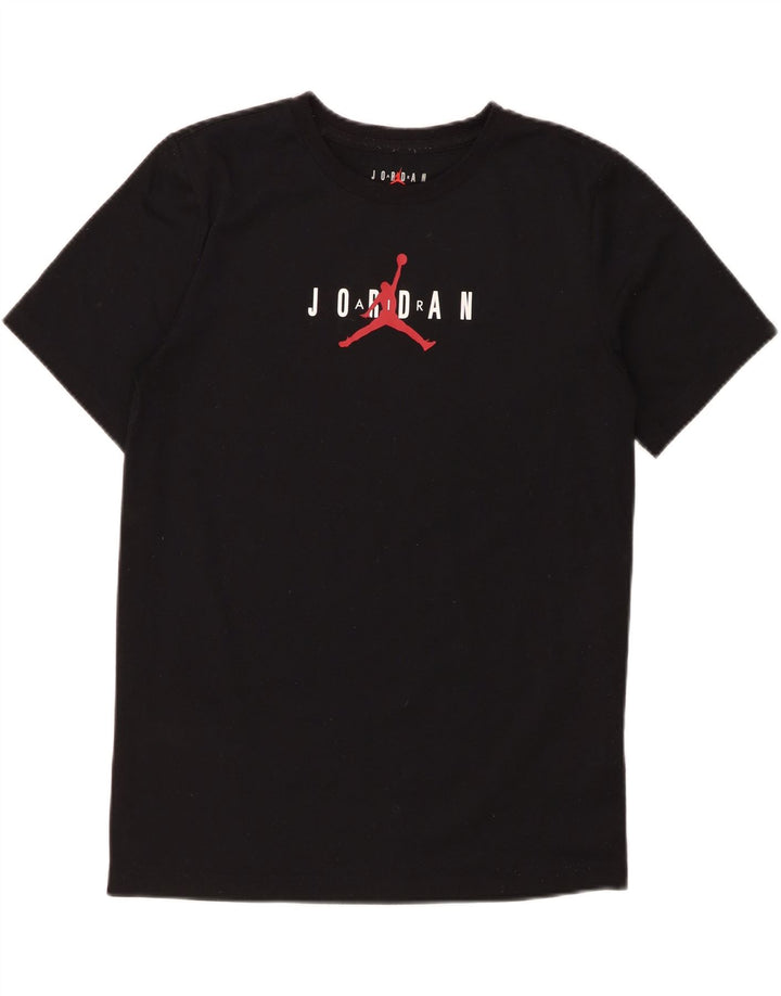 Chłopięcy T-shirt z grafiką JORDAN 13-14 lat XL, czarny poliester