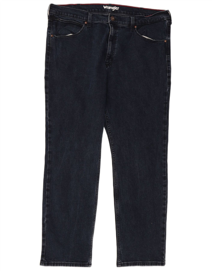 Męskie jeansy Wrangler Regular Straight W38 L30 Granatowa bawełna