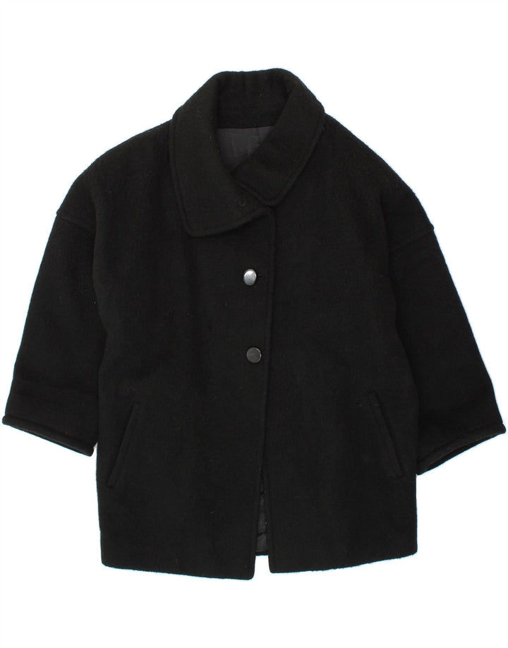 VINTAGE Womens Overcoat UK 18 XL Black Vintage Vintage and Second-Hand Vintage from Messina Hembry 
