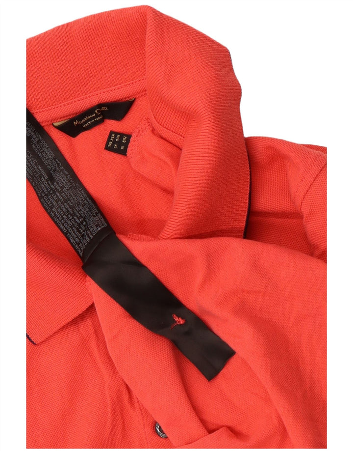 Męska koszulka polo Massimo Dutti XL, czerwona, bawełniana