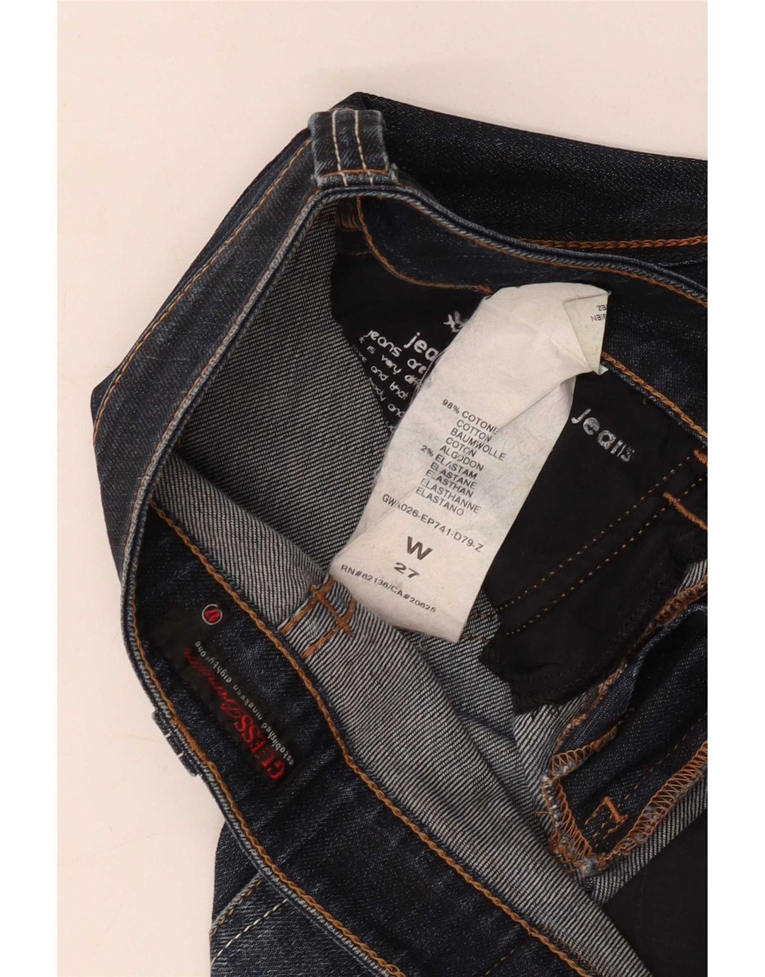 Jeansy damskie Guess W27 L29 Granatowe, bawełniane