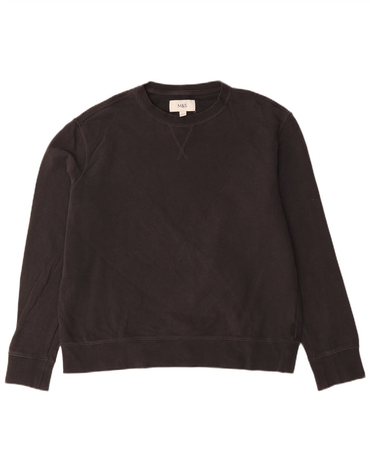 Marks & Spencer Męski sweter, duży, czarny, bawełniany