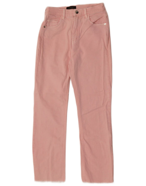 Jeansy Massimo Dutti Damskie Mid Rise Crop Flared EU 34 2XS W24 L26 Różowe