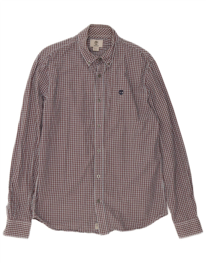 Koszula męska Timberland Slim Fit, średnia czerwona kratka