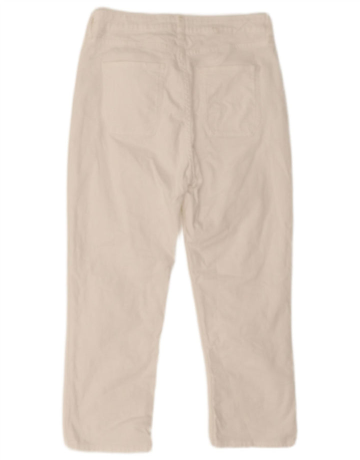 Damskie dżinsy Capri Fat Face UK 12 Medium W28 L20 Biała bawełna