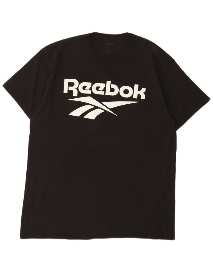 Męska koszulka Reebok z grafiką, duża, czarna