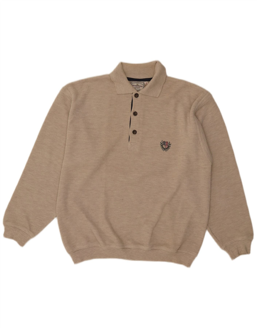 Męski sweter polo Bounded Waters w kolorze średniego beżu