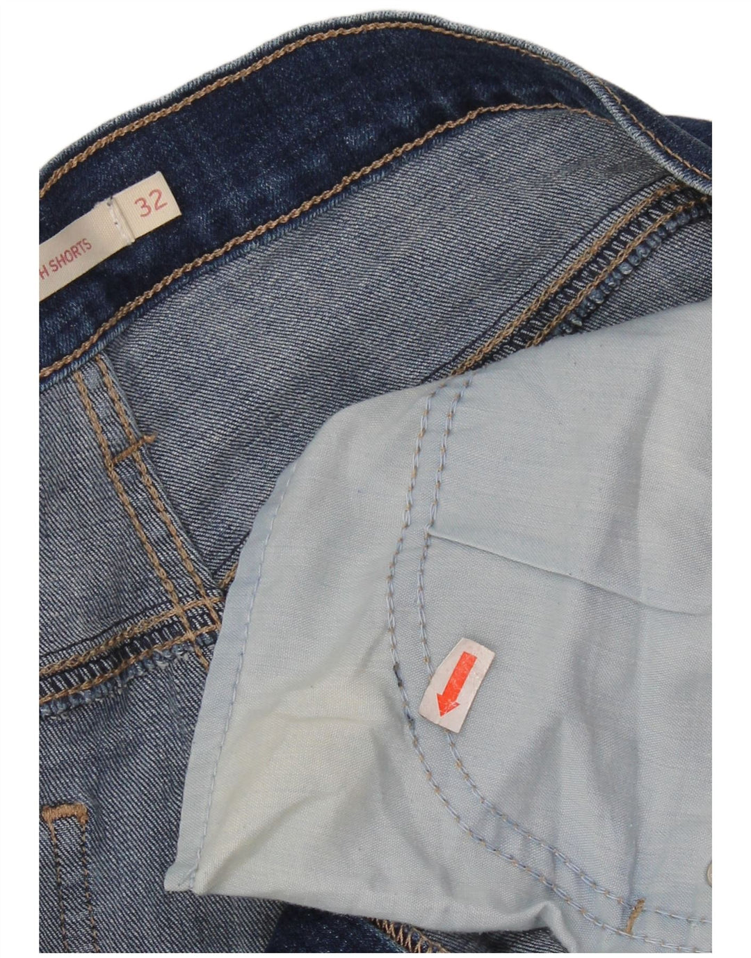 Damskie spodenki jeansowe LEVI'S W32, duże, niebieskie, bawełniane