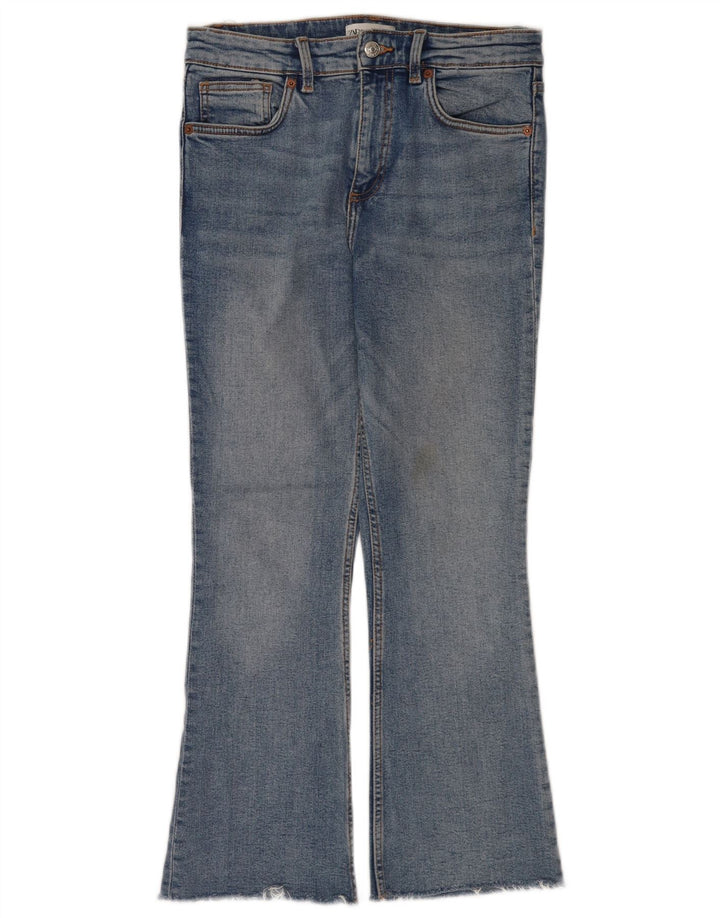 Dżinsy damskie Zara Flare Cropped EU 40 Medium W30 L25 Niebieskie