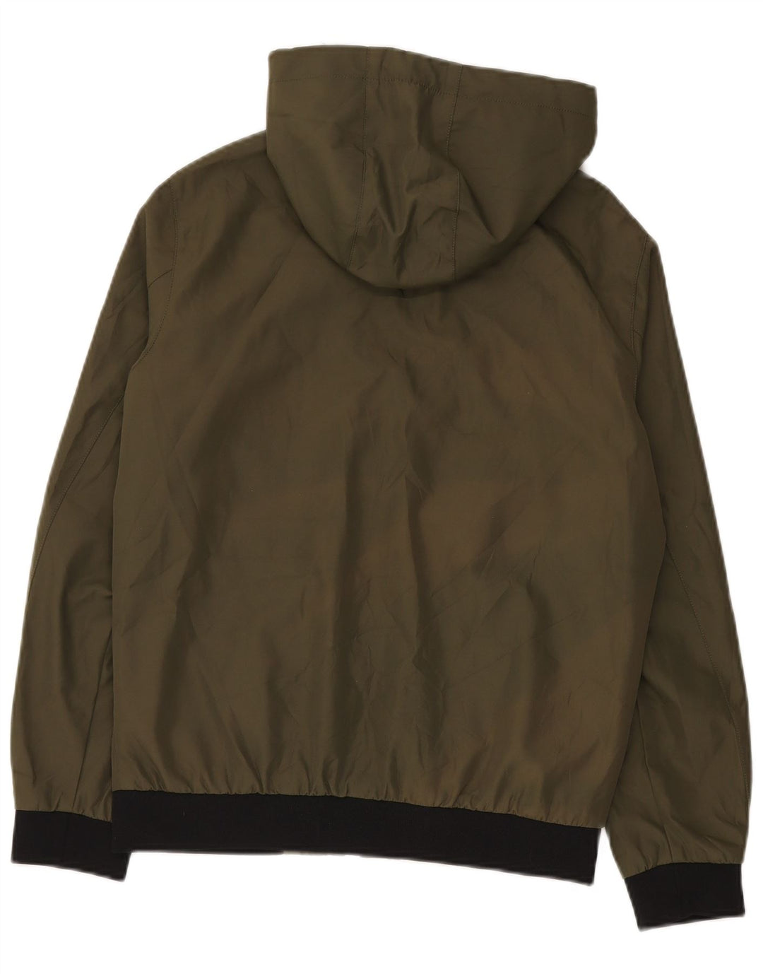 Męska kurtka wiatrówka z kapturem Jack & Jones UK 36, mała, khaki, poliester