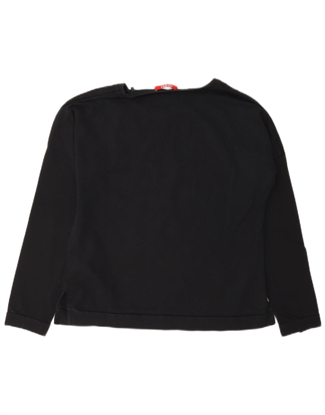 Damska bluza oversize Guess UK 8, mała, czarna, z bawełny w kwiaty