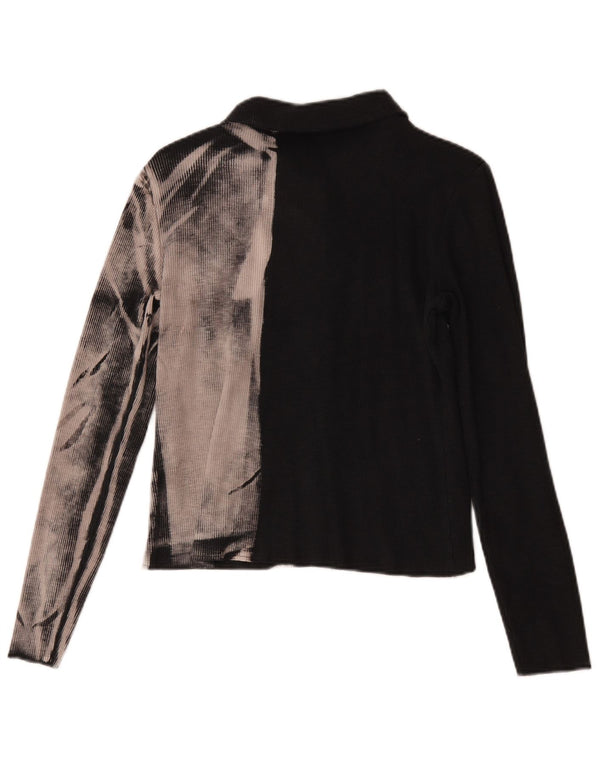 Damski kardigan Zara UK 14 Large Black Tie Dye Cotton