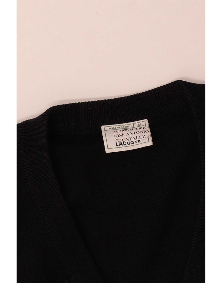 Męski sweter Lacoste z dekoltem w kształcie litery V, średni granatowy