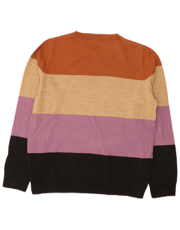Marks & Spencer Damski sweter z dekoltem w łódkę, UK 12, średni, wielokolorowy