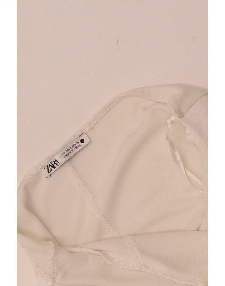 Damskie body bez rękawów Zara UK 8 Small White