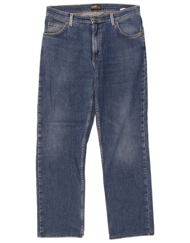 Męskie dżinsy Lee Brooklyn Straight W34 L28 Niebieskie bawełniane