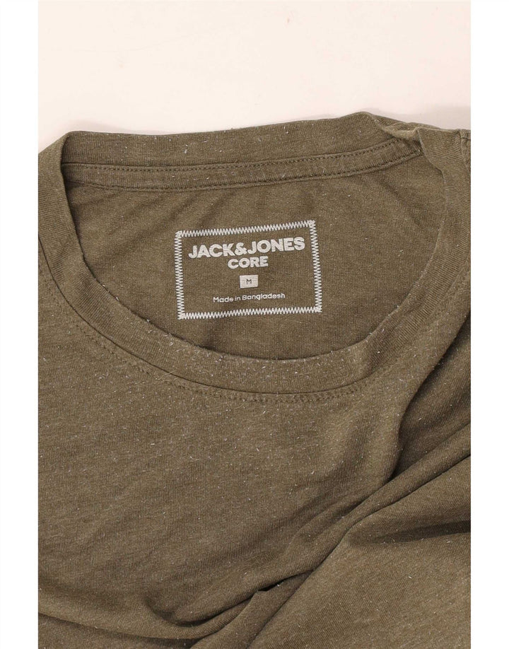 T-shirt męski Jack & Jones Top, średni khaki, blok kolorów