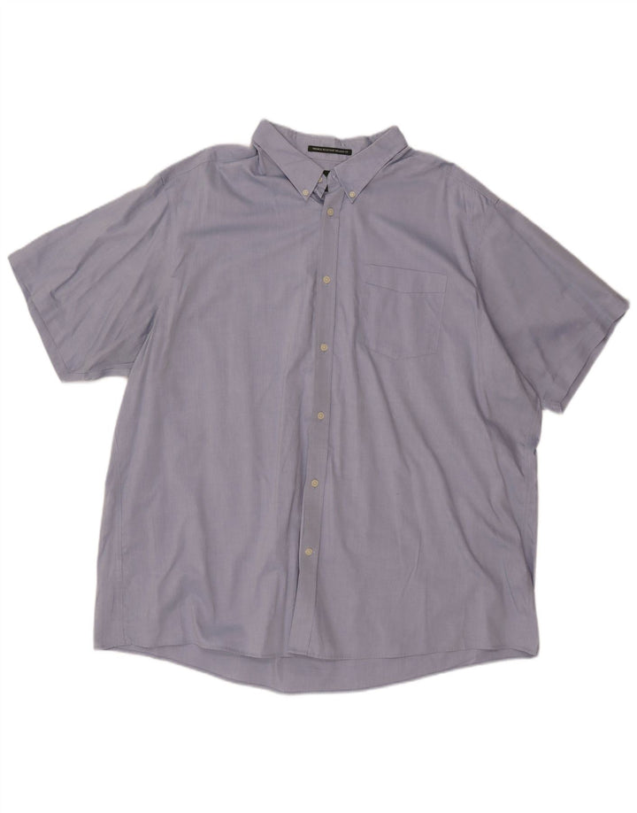 EDDIE BAUER Męska koszula o swobodnym kroju z krótkim rękawem, 3XL, niebieska, bawełniana