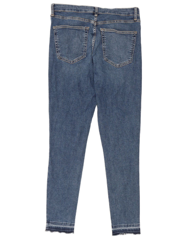 Topshop Damskie Jamie Skinny Jeans W32 L27 Niebieskie bawełniane