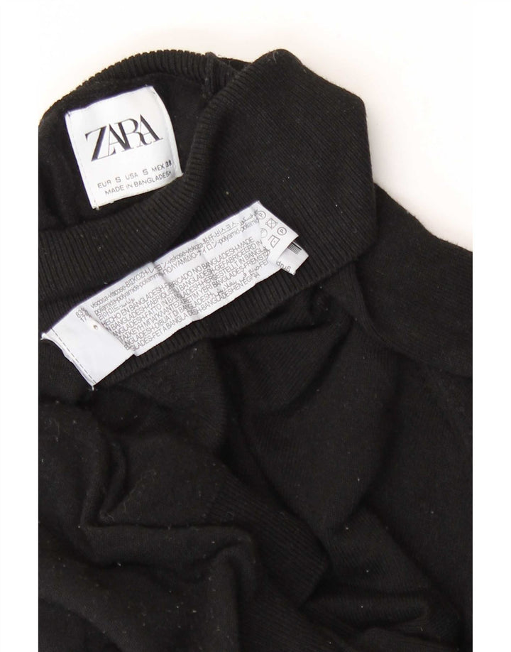 Damski sweter z golfem Zara UK 10 Small, czarna wiskoza