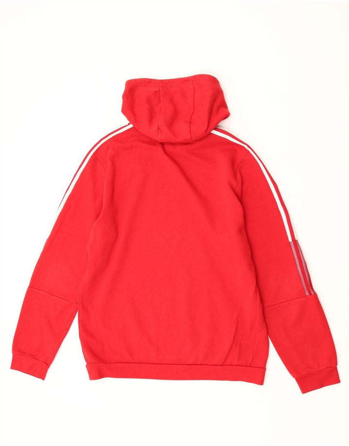 Adidas Męski sweter z kapturem, duży, czerwony, bawełniany