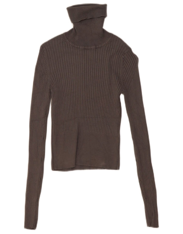 Damski sweter Zara z okrągłym dekoltem UK 10 Small, szara wiskoza