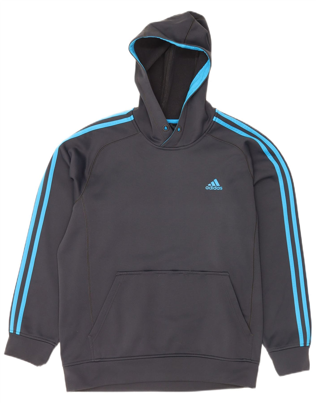Męska bluza z kapturem Adidas Climawarm, średnioszara, poliestrowa