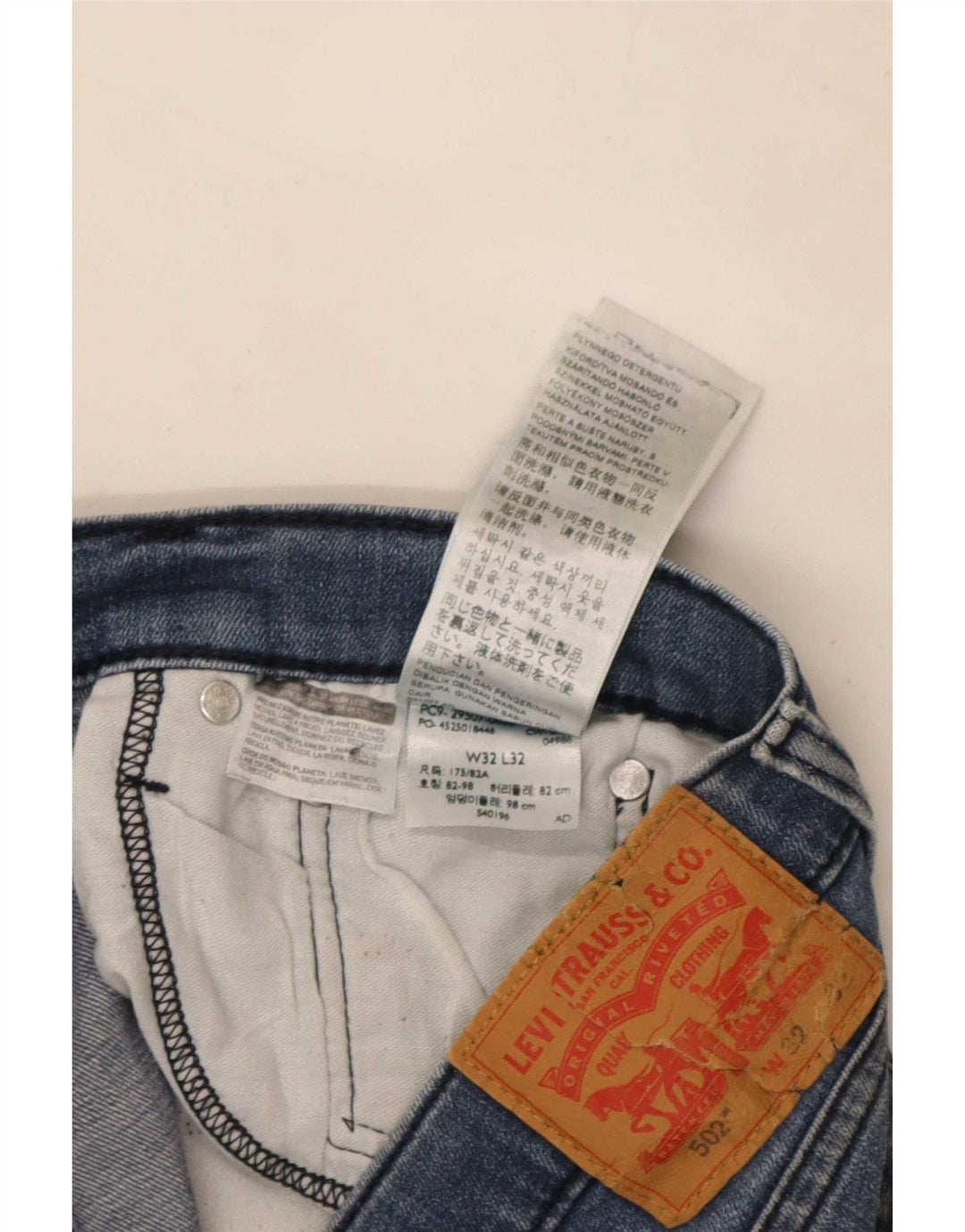 Męskie jeansy Levi's 502 Tapered W32 L32 Niebieskie bawełniane