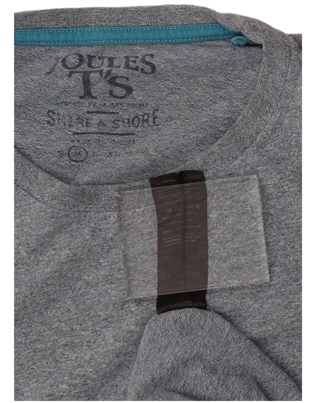 T-shirt męski Joules, bawełniany, średni niebieski