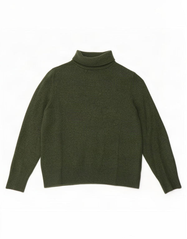 Damski sweter z okrągłym dekoltem John Lewis UK 10 Small Green Cashmere