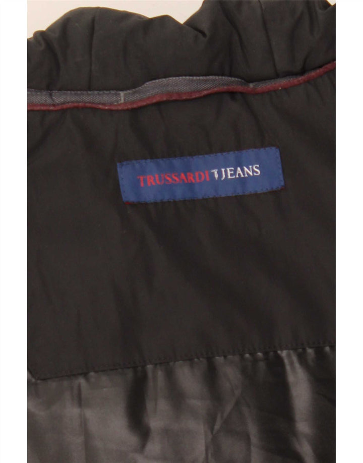 Męska kurtka parka z kapturem Trussardi Jeans UK 40, duża, szara